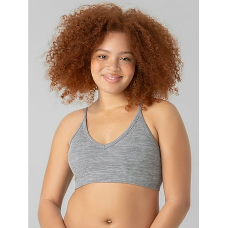 No Boundaries Seamless Ribbed Triangle Bralette, Sizes XS-XXXL