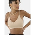 thumbnail image 1 of No Boundaries Women's Seamless Ribbed Triangle Bralette, Sizes XS-XXXL, 1 of 10