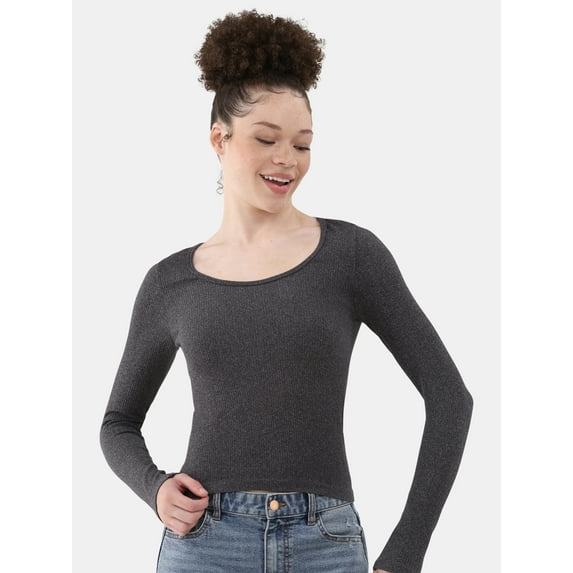 No Boundaries Seamless Scoop Neck Top, Women's