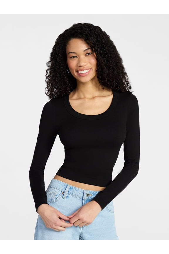 Seamless Scoop Neck Top, Women's XXS-XXL