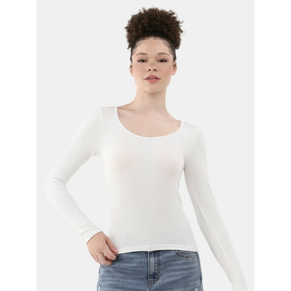 No Boundaries Seamless Scoop Neck Top, Women's