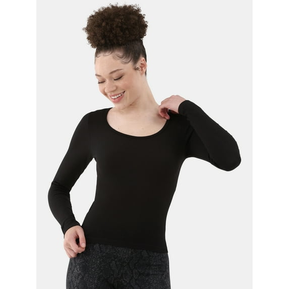 No Boundaries Seamless Scoop Neck Top, Women's