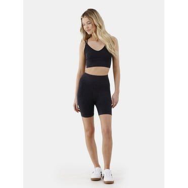 No Boundaries Ribbed Seamless Cami and Shorts Set, 2 Piece, Women’s
