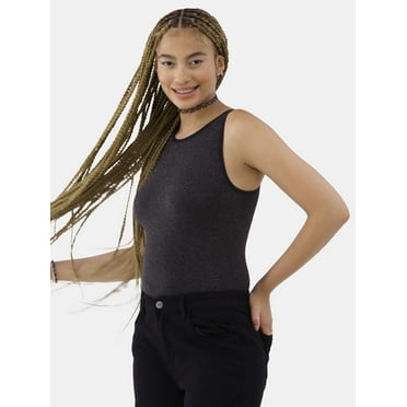 No Boundaries Seamless Shimmer Bodysuit, Women's and Women's Plus