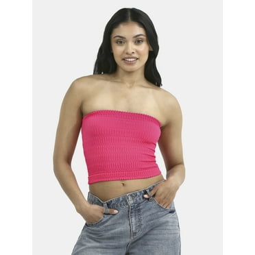 No Boundaries Seamless Textured Tube Top, Women's