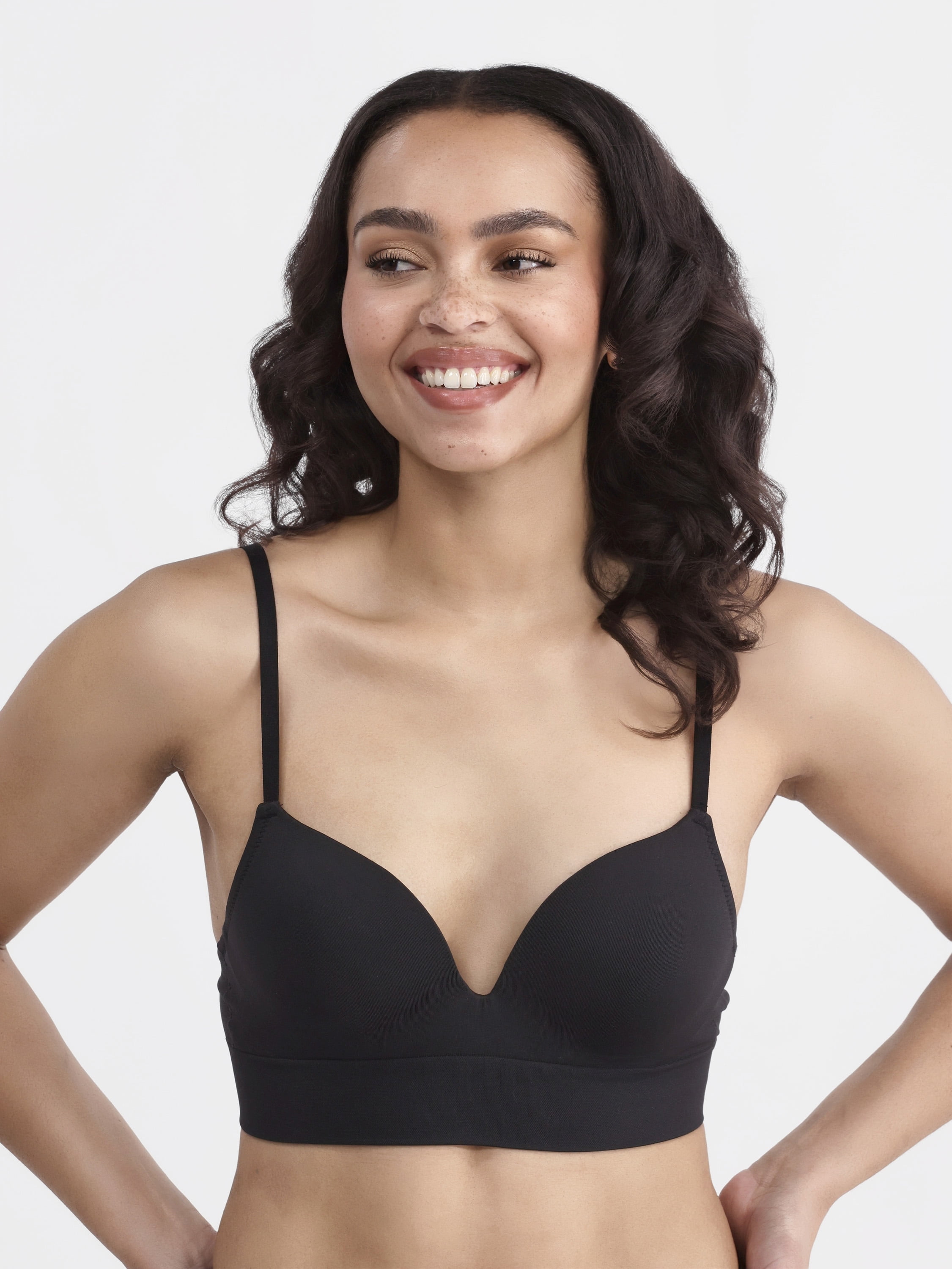 No Boundaries Juniors Wire-Free Bonded Racerback Bra