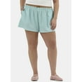 thumbnail image 1 of No Boundaries Striped Seersucker Bungee Shorts, 2" Inseam, Women's and Women's Plus, 1 of 5