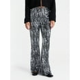 thumbnail image 1 of No Boundaries Sequin Flare Pants, Women's and Women's Plus, 1 of 5