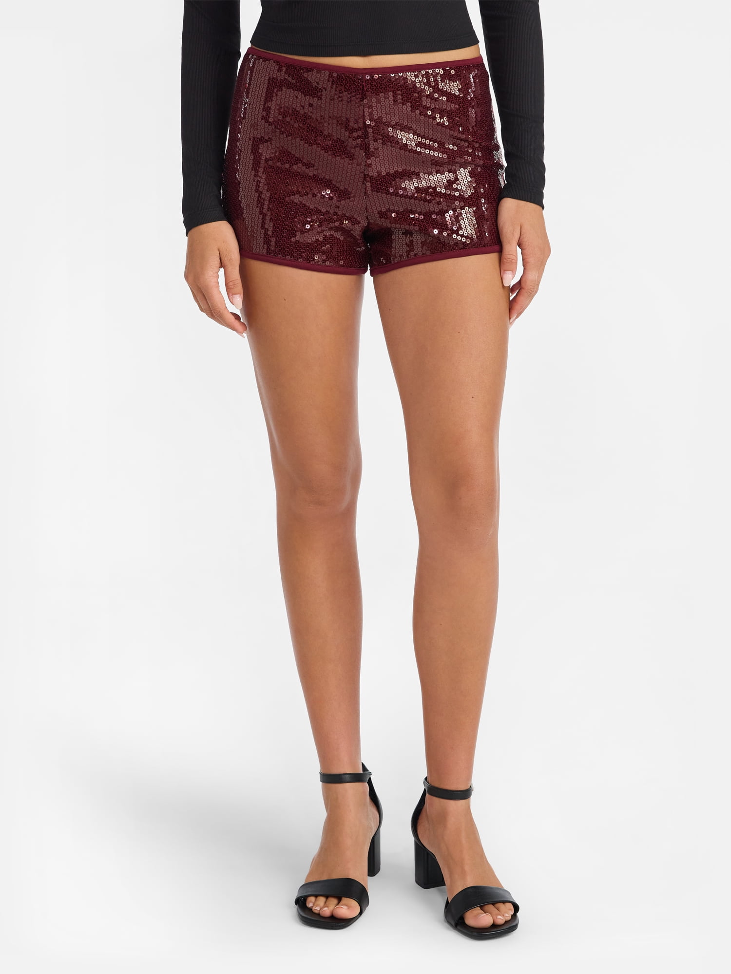 No Boundaries Sequin Hot Shorts, 2.5'' Inseam, Women's