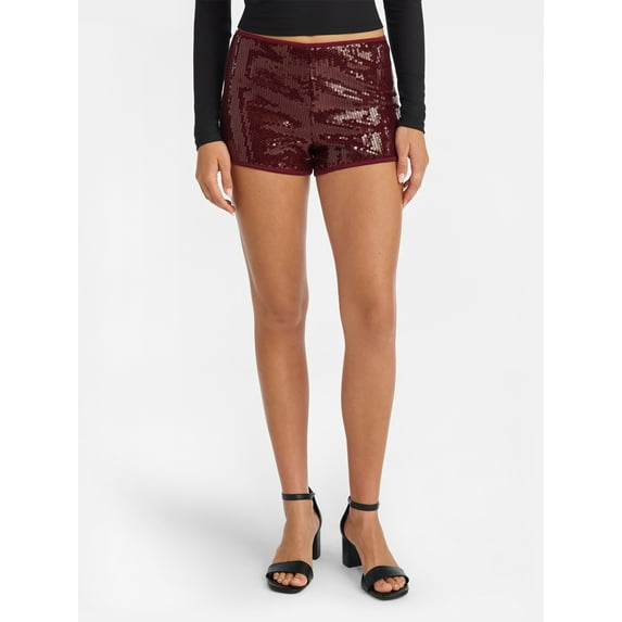 No Boundaries Sequin Hot Shorts, 2.5'' Inseam, Women's