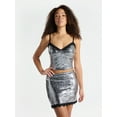 thumbnail image 1 of No Boundaries Sequin Mesh Tank Top and Mini Skirt Set, 2-Piece, Women's, 1 of 5