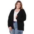 thumbnail image 1 of No Boundaries Shaker Open-Front Cardigan with Pockets, Women's XXS-4X, 1 of 5