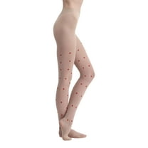 No Boundaries Sheer Heart Print Tights, Women’s