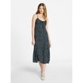 thumbnail image 1 of No Boundaries Shirred Midi Dress, Women's XXS-XXL, 1 of 4