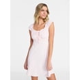 thumbnail image 1 of No Boundaries Fit and Flare Mini Dress with Short Sleeves, Women's XXS-XXL, 1 of 5