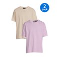 thumbnail image 1 of No Boundaries Short Sleeve Oversized Solid Print T-Shirt (Men's) 2 Pack, 1 of 5