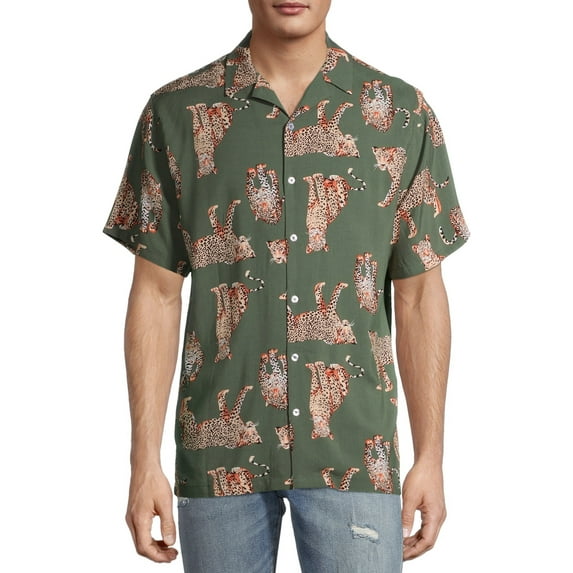 No Boundaries Short Sleeve Printed Rayon Shirt (Men's) 1 Pack