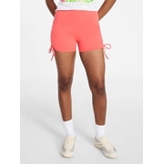 No Boundaries Ruched Side Bike Shorts, 4" Inseam, Women’s XXS-XXL