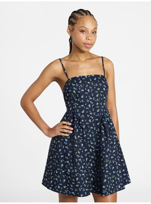 Side Shirred Corset Dress, Juniors