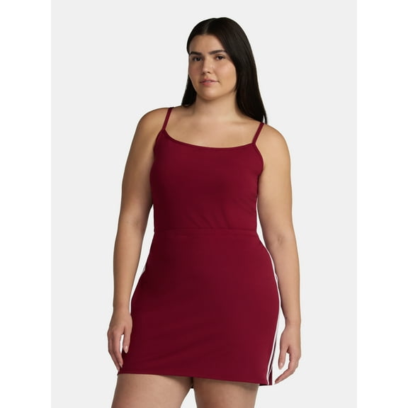 No Boundaries Side Stripe Cami and Skirt Set, 2-Piece, Women's and Women’s Plus