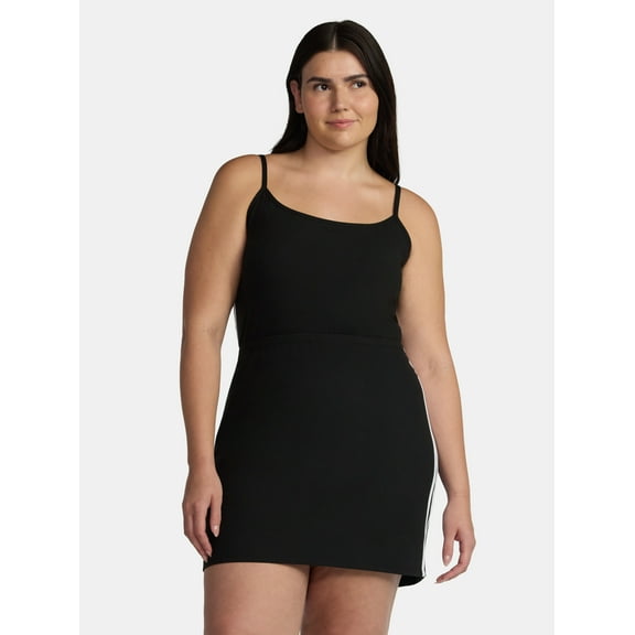 No Boundaries Side Stripe Cami and Skirt Set, 2-Piece, Women's and Women’s Plus