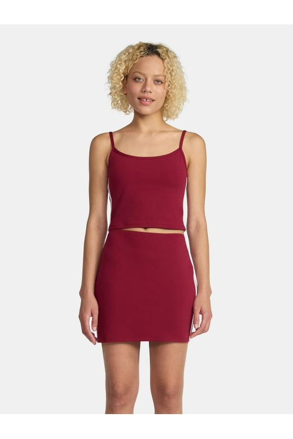 Side Stripe Cami and Skirt Set, 2-Piece, Women's and Women’s Plus
