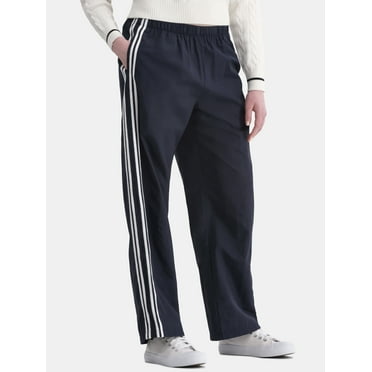 No Boundaries Side Stripe Track Pants, 31” Inseam, Women's and Women’s Plus