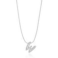 thumbnail image 1 of No Boundaries Silvertone Initial Bubble Letter Necklace, 1 Piece, Letter W, 1 of 3