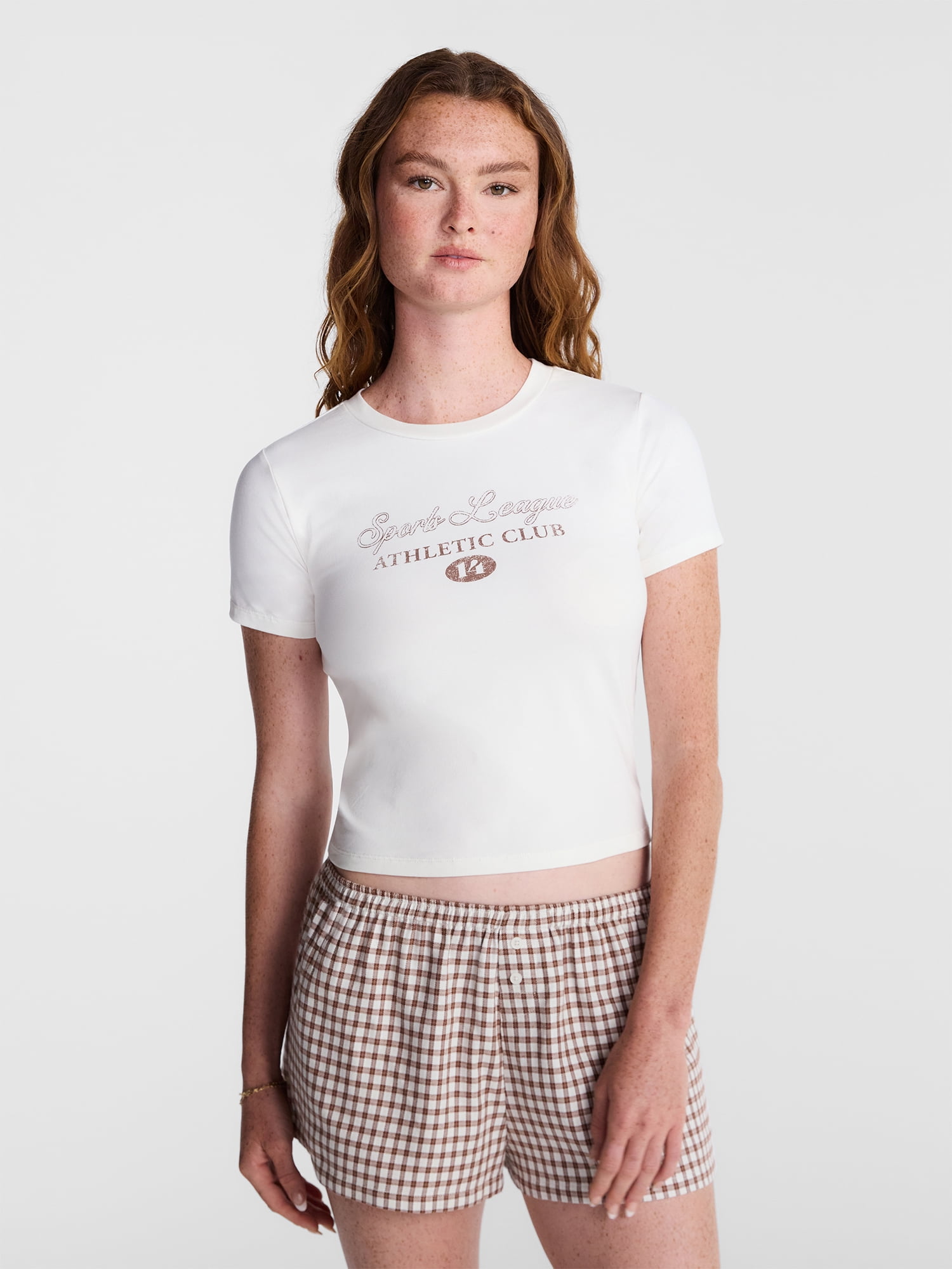 No Boundaries Sleep Tee with Short Sleeves, Women's XS-XXL