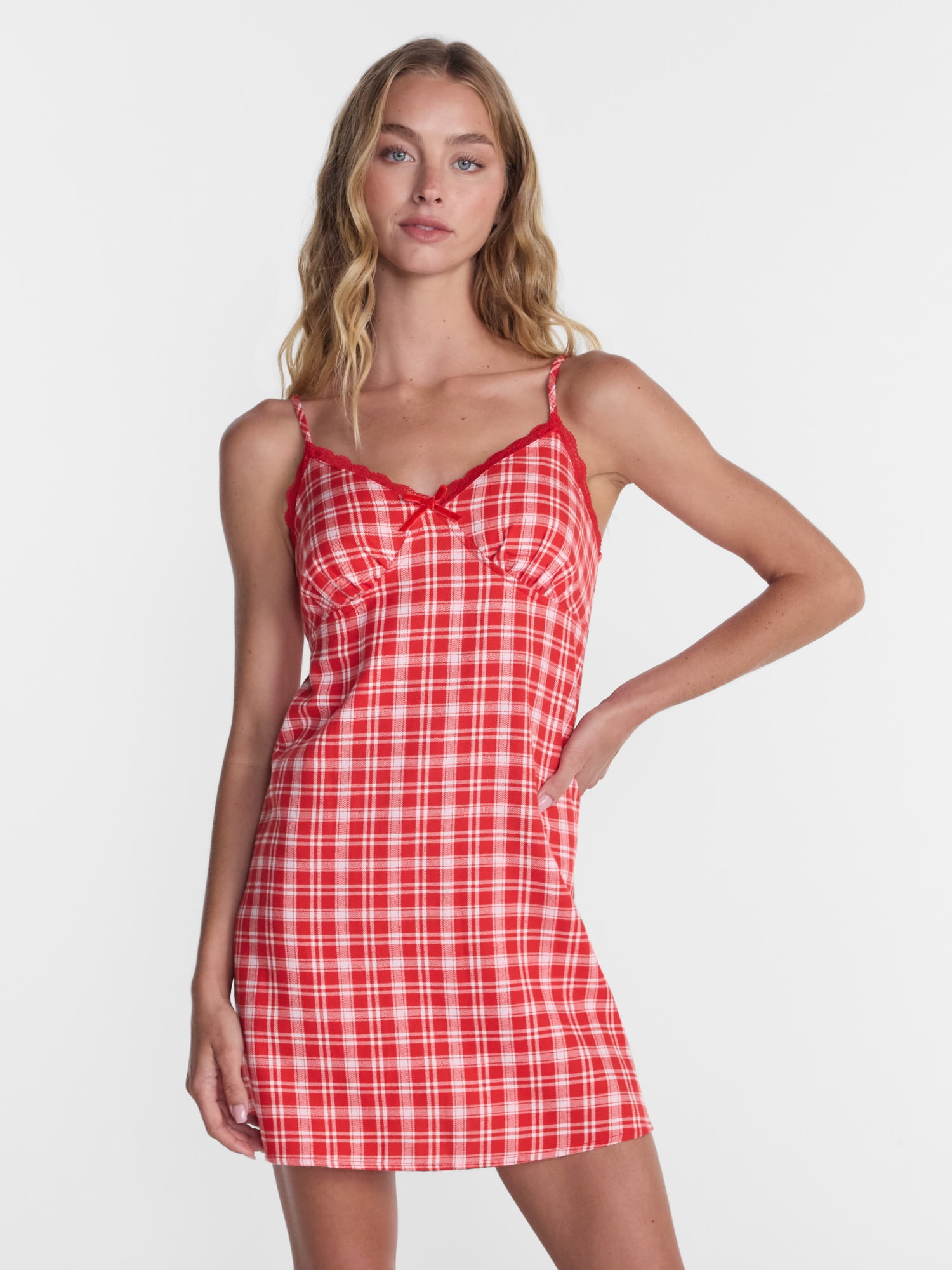 No Boundaries Sleeveless Sleep Slip Dress, Women's XS-XXL
