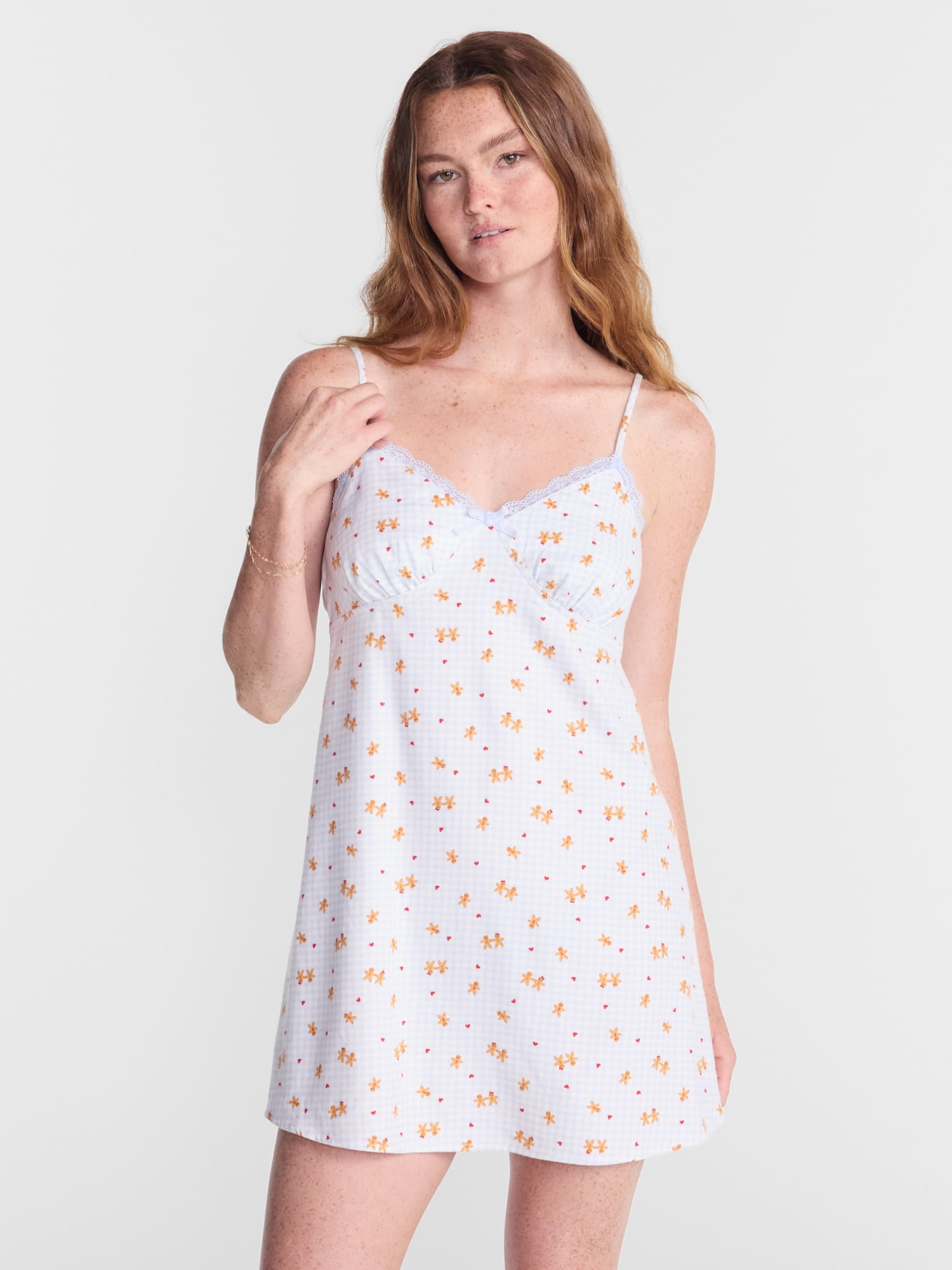 No Boundaries Sleeveless Sleep Slip Dress, Women's XS-XXL