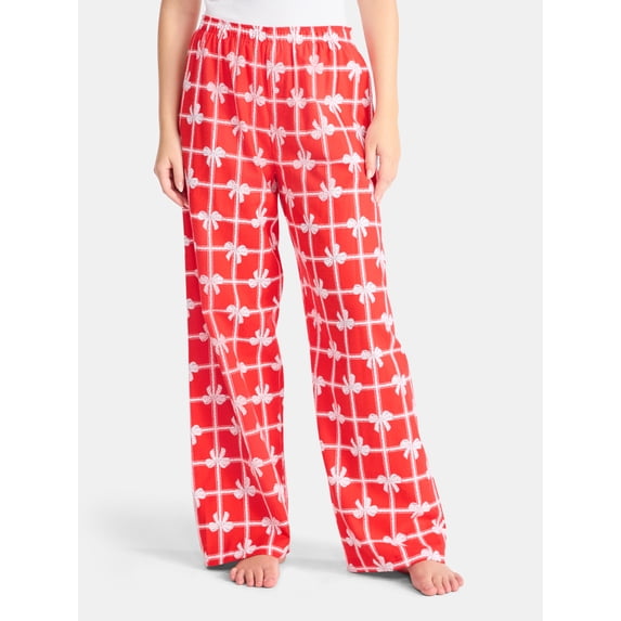 No Boundaries Sleepwear Cotton Boxer Pants, 31'' Inseam, Women’s