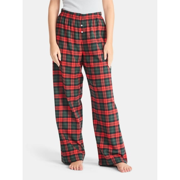 No Boundaries Sleepwear Cotton Boxer Pants, 31'' Inseam, Women’s