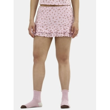 No Boundaries Sleepwear Pointelle Skort, Women's, Sizes XS-XXL