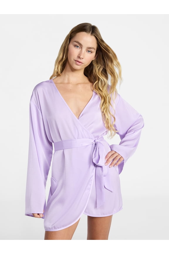 Sleepwear Satin Robe, Women's XS-XXL