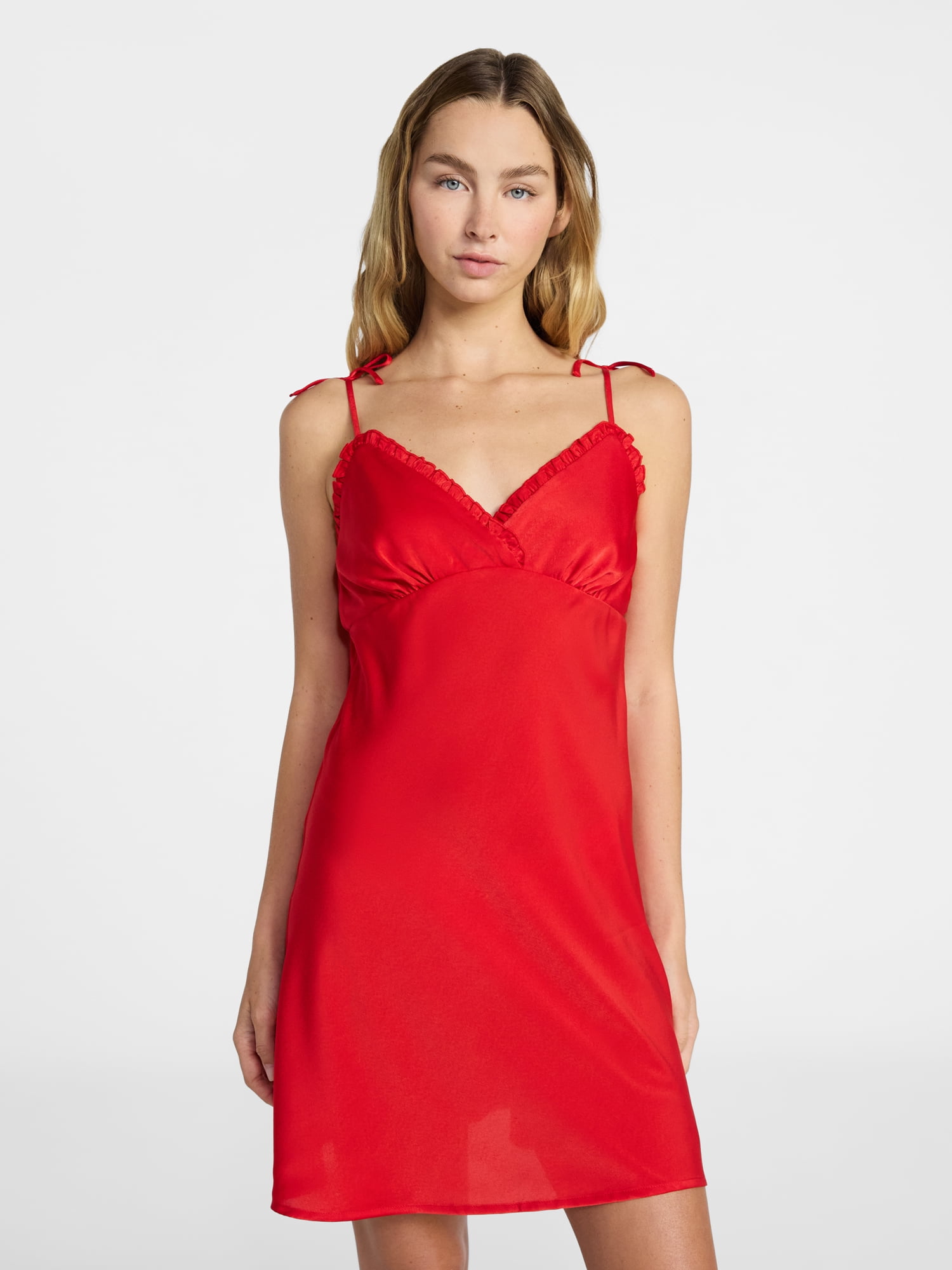 No Boundaries Sleepwear Slip Dress, Women's XS-XXL
