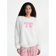 thumbnail image 1 of No Boundaries Sleepwear Teddy Fleece Pullover, Lightweight, Women’s, 1 of 5