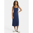 thumbnail image 1 of No Boundaries Sleeveless Midi Dress with Keyhole and Tie, Women's, 1 of 4