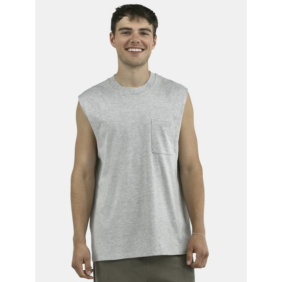 No Boundaries Sleeveless Muscle Tee Tank Top, Men's & Big Men's