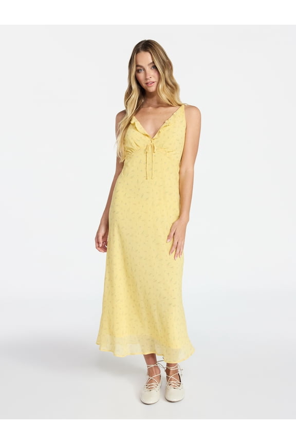 Sleeveless Ruffle Midi Dress, Women's XXS-XXL