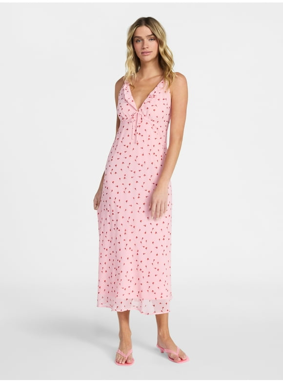 Sleeveless Ruffle Midi Dress, Women's XXS-XXL