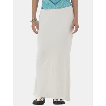 No Boundaries Slip Drawstring Maxi Skirt, Women's