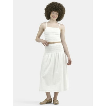 No Boundaries Smocked Cami Top and Maxi Skirt Set, 2-Piece, Women's