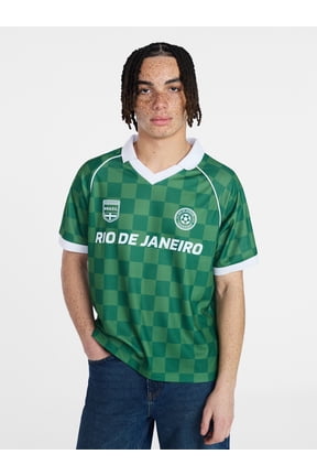 Soccer Jersey Mesh Tee with Short Sleeves, Men's XS-4XLT
