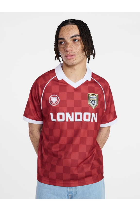 Soccer Jersey Mesh Tee with Short Sleeves, Men's XS-4XLT