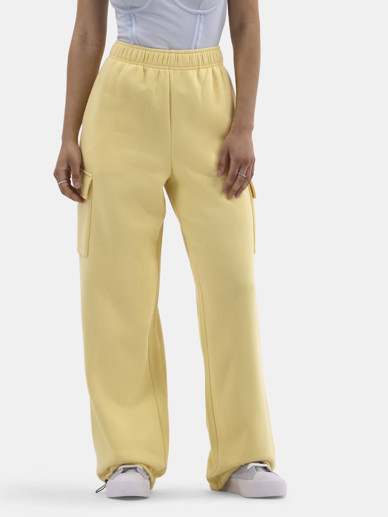 No Boundaries Soft Fleece Cargo Jogger Sweatpants, 29