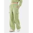 thumbnail image 1 of No Boundaries Soft Fleece Cargo Jogger Sweatpants, Women’s, 1 of 7