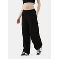 thumbnail image 1 of No Boundaries Soft Fleece Cargo Jogger Sweatpants, Women’s, 1 of 6