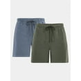 thumbnail image 1 of No Boundaries Soft Fleece Jogger Shorts, 6" Inseam, 2-Pack, Men's and Big Men's, 1 of 7
