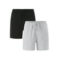 thumbnail image 1 of No Boundaries Soft Fleece Jogger Shorts, 6" Inseam, 2-Pack, Men's and Big Men's, 1 of 7